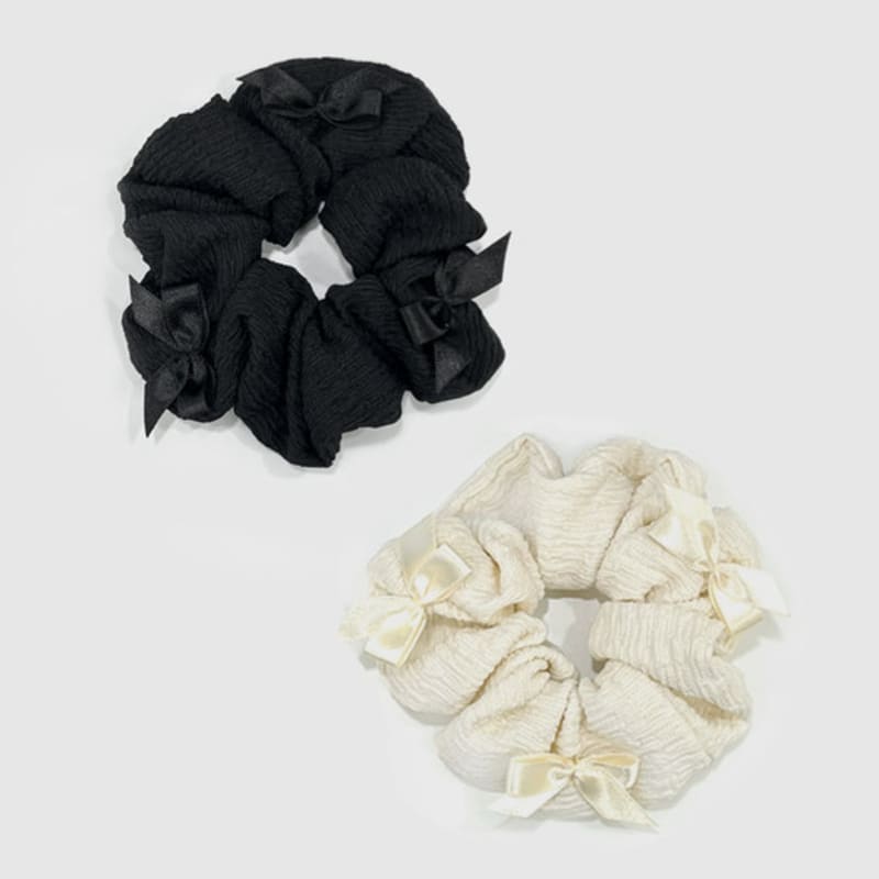 

KINDABABY baby ribbon point scrunch(2color) black