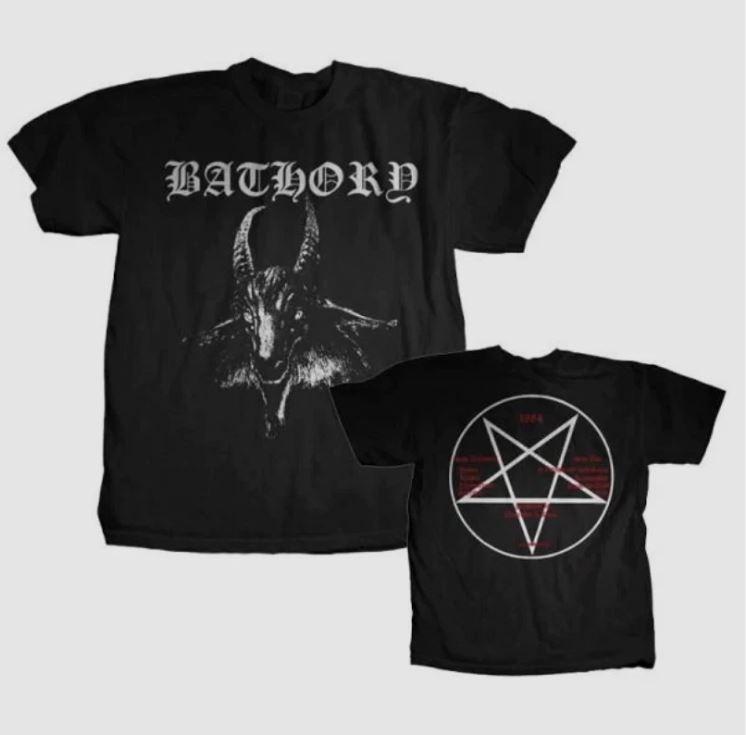 Футболка с логотипом козла Bathory (двусторонний) S