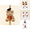 Adorable Plush Bear Keychain Graduation Gift Cute Short Plush Teddy Bear