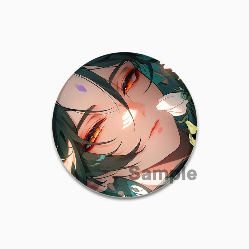 32/44/58mm Spielfigur Brosche Tasche Kleidung Dekor Sammlung Xiao Kragen Abzeichen Cartoon Anstecknadeln Schmuck Geschenke