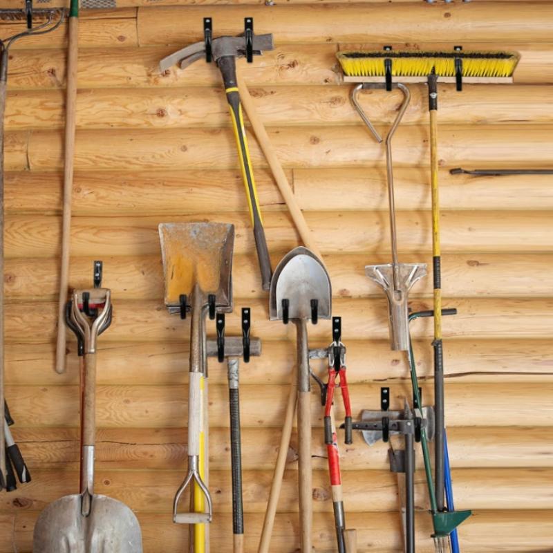 6Pcs Garage Organization and Storage Hook for Tool Coat Backpack Bag,Large Utility J Hooks,Wall Mount Hanges for Outdoor Indoor