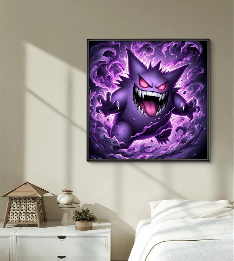 Cartoon und Anime Elfen Diamantmalerei Süßes Gengar Bild DIY Diamantstickerei Heimdekoration Interessantes Handwerk Kindergeschenk