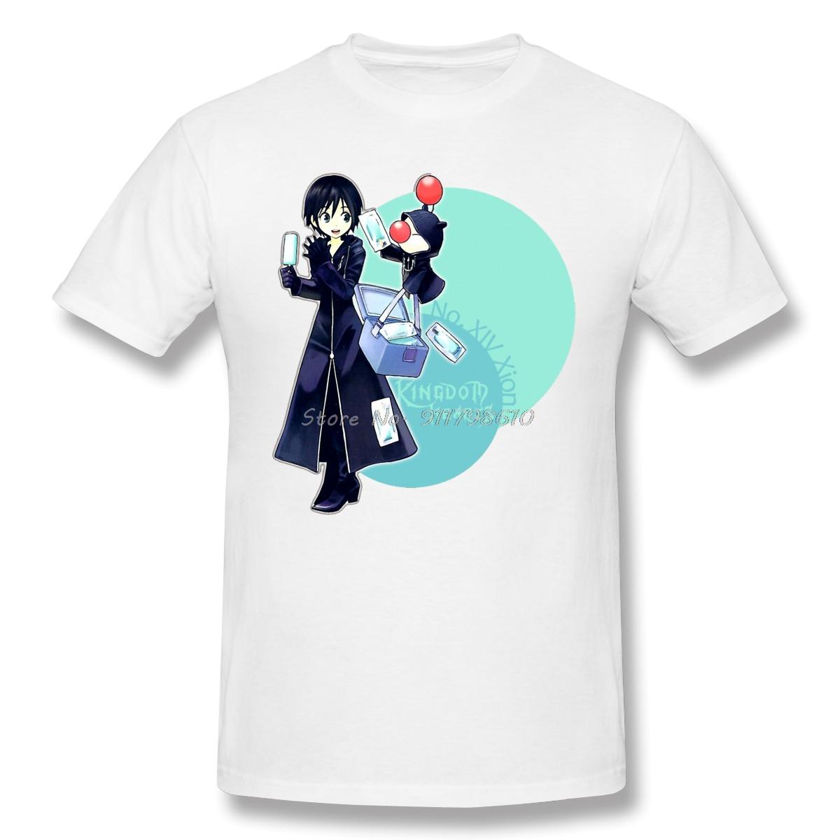 

High Quality O-Neck Cotton Xion T-shirt Kingdom Hearts Sleeve Short T Shirt Men Tee Streetwear Harajuku Tshirt S