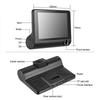3 in 1 Car Dvr 170 Degree 1080p Hd Dash Cam Dual Lens Dashcam With Rear View Camera Car Front Back Inside Video Recorder 4 Inch