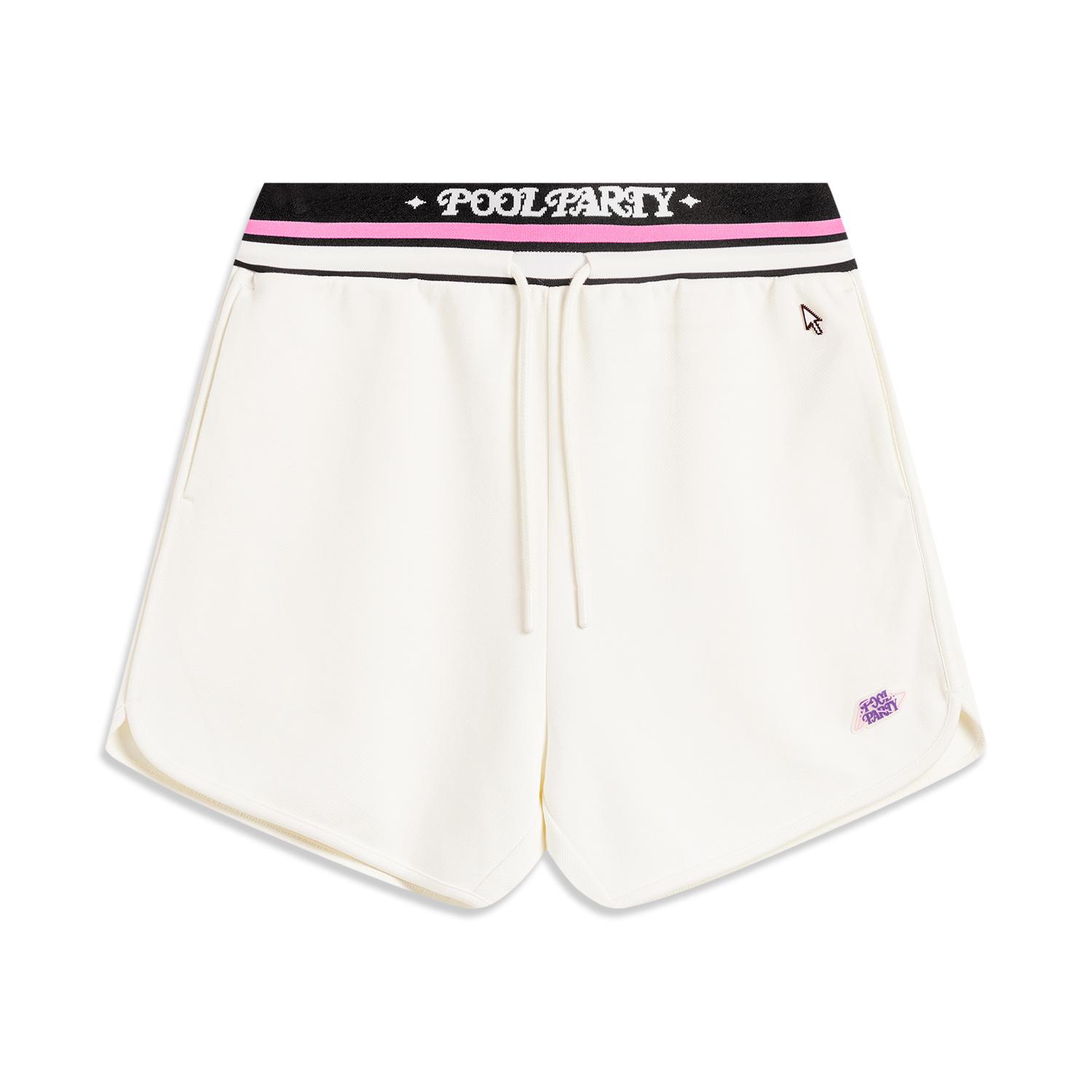 

Li Ning X League Of Legends Pool Party Collaboration Серия Спортивный Стиль Письмо Минималистичный Цветовой Блок На Шнуровке Повседневные Шорты AKSV536-1 M