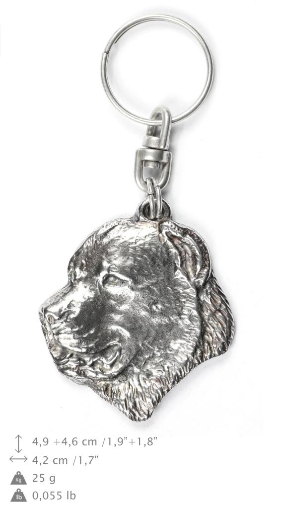 Central Asian Shepherd Dog – Silver-plated pendant with a dog in a decorative box, handbag decoration | Art-Dog