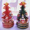 Christmas Carousel Rotating Wooden Music Box Wooden Children Gifts Musicbox  Festive Holiday Decor