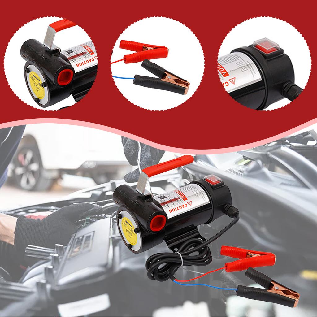 12V Portable Electric Fuel Transfer Pump Transfer Extractor Pump for Motor Auto Diesel Kerosene Oil