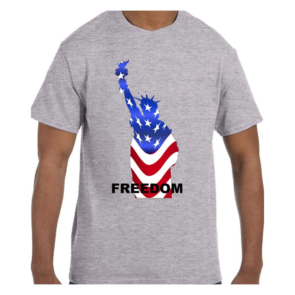 4th of July Patriotic T shirt Statue of Liberty Freedom Red White and Blue 4XL
