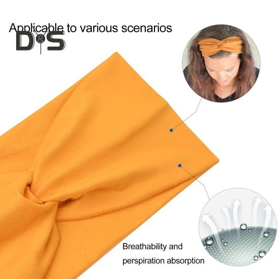 4 bucăți bentită elastică moale, cu design bun cu nod elastic, bandă de păr, culoare solidă, elastică, lavabilă, accesoriu de păr