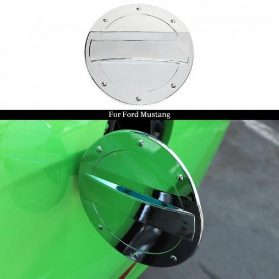 Chrome Filler Fuel Door Tank Gas Cap Cover Trim for Ford Mustang 2010-2014 ABS