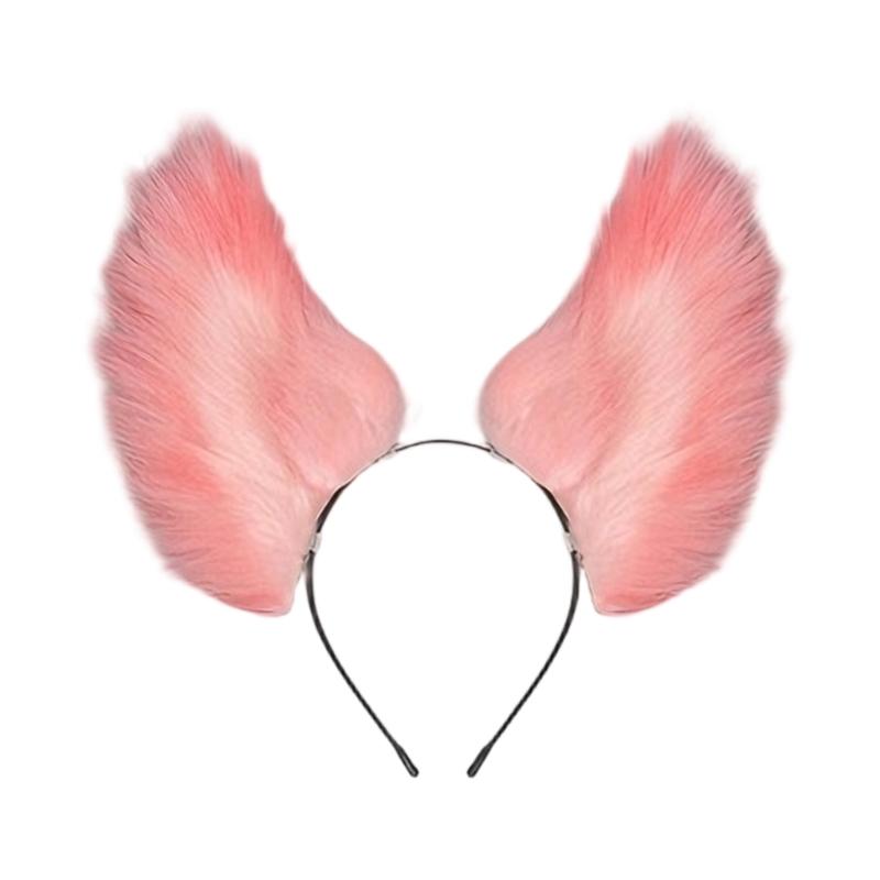 1/2pcs Foxes Costume Foxes Tail Foxes Ears Headband Faux Furs Tail for Halloween Christmas Cosplay