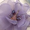 Korean Fabric Flower Brooch Corsage: Elegant Gauze Pin for Women