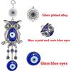 Owl Evil Eye Wall Hanging – Handmade Metal & Glass Nazar Protection Charm | Spiritual Home & Office Décor |