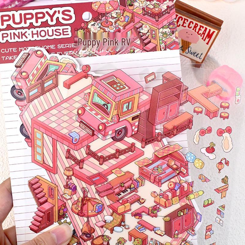 Senyou 6.0 RV 2.5D Miniature Scene Landscaping DIY Sticker