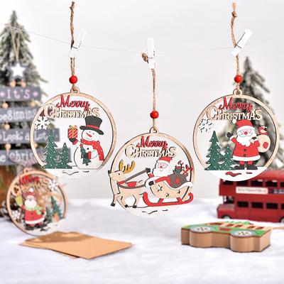 1PCHome, Niedlich, Frohes Neues Jahr, Frohe Weihnachten Holzanhänger