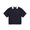 Polo Shirts Women's Marine Blue Polo Collar Moderate Straight Fit FS2TSF2364F-INA