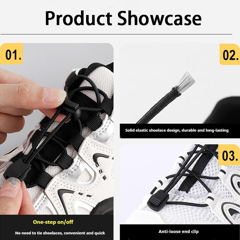 1Pair/3Pair New Unisex Round Elastic Shoelace High-Quality Laces for Sneakers and Casual Shoes Available in A Variety of Colors