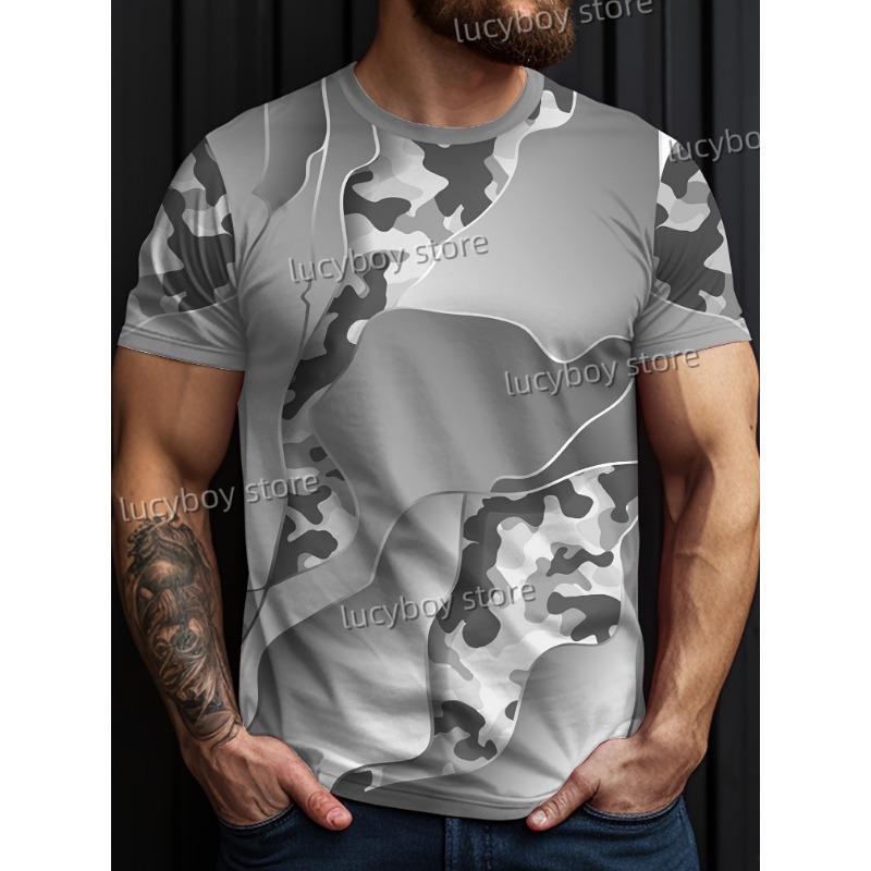 digital camouflage print men Short Sleeve Quick Drying GYM T shirt Men s Sports Gym  Print S