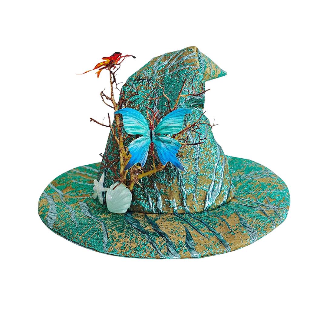 Halloween Witch Hat, Solid Color Witch Hat, Halloween Witch Hat, Halloween Accessories, Butterfly Party Halloween Hat Witch Hat Green, Cosplay Props