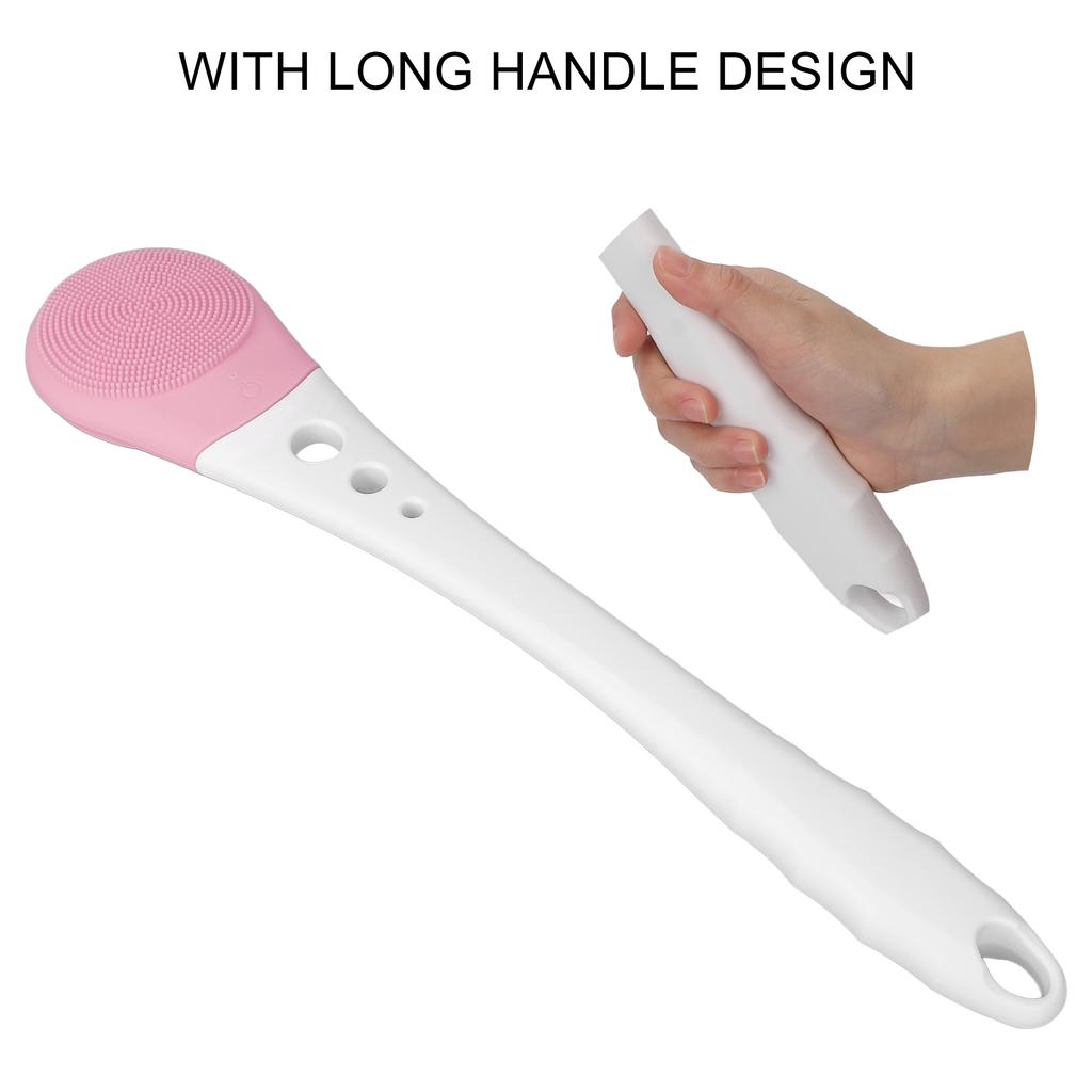 Electric Body Bath Brush Multifunctional Waterproof Shower Brush with   Handle for Body Clnsing Exfoliation