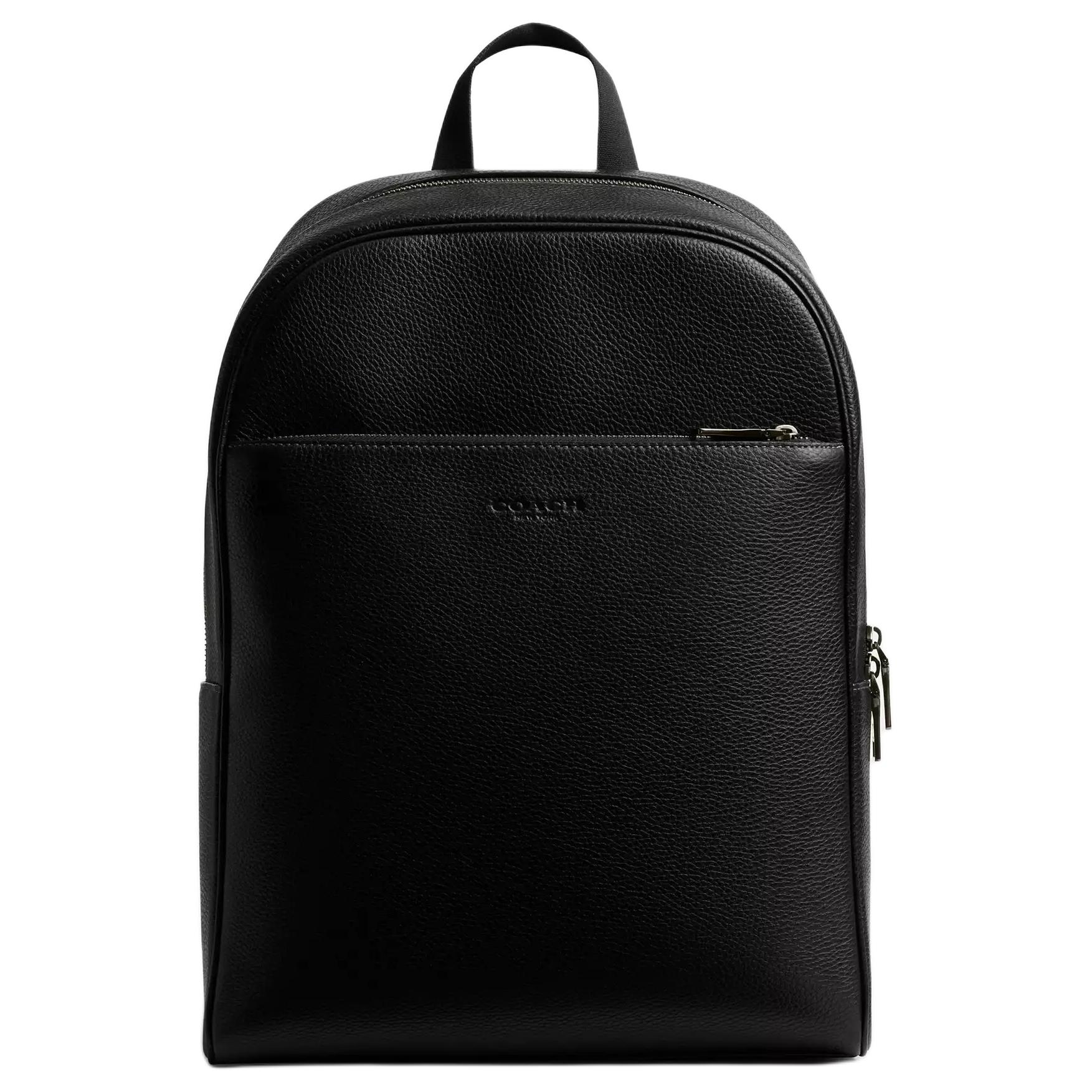 

Coach Owen 29 Embossed Large Capacity Pebble Leather Backpack Men backpacks Black CAJ66-QBBK Basic Set (Bag+Dust Bag)