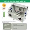 200W Buffer Grinder Jewelry Bench Polisher Adjustable Variable Speed Polishing Machine with Exhaust Fan Blower, Dust Collector,