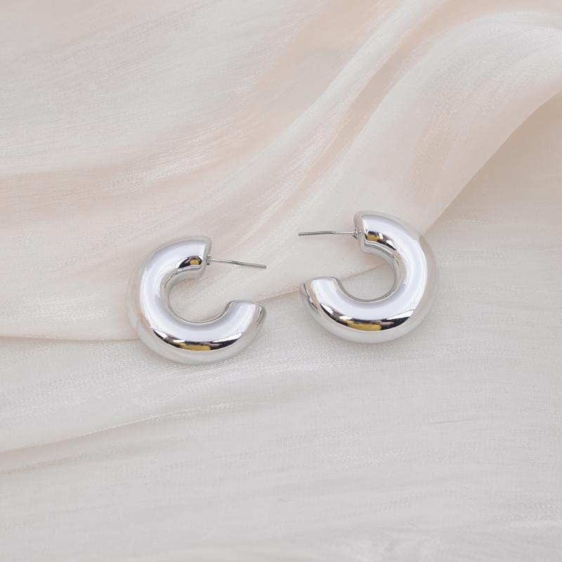 

Большие С-образные гладкие серьги-подвески золотого цвета для женщин в стиле минимализма Brincos Hyperbole, модные украшения для вечеринок серебряный