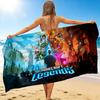 1Pc Minecraft Legends Adventure Beach Towel, Quick Dry, Multi-Use for Beach Pool Gym Yoga Home Travel, Christmas, Halloween, Xmas Gift M928842