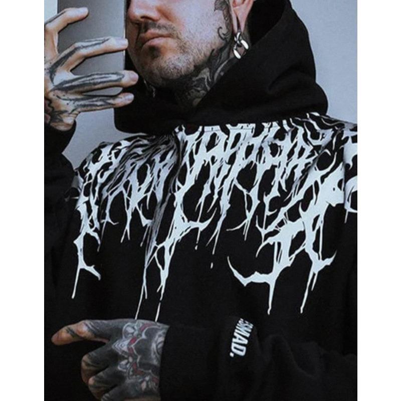 Große Größe Frühling und Herbst neuen Stil Teufelsblut lose beiläufige Kapuzen-Sweatshirt