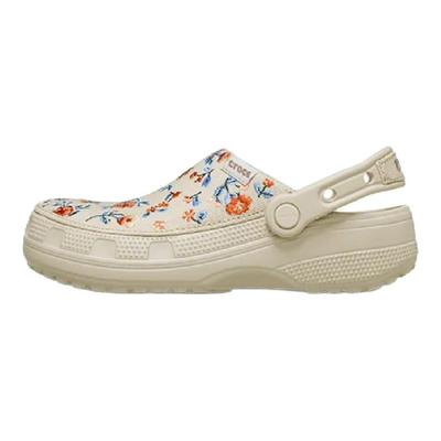 Classic Lightweight Printed Retro Casual Clogs Women Footwear Frosted-Beige 212878-2MC