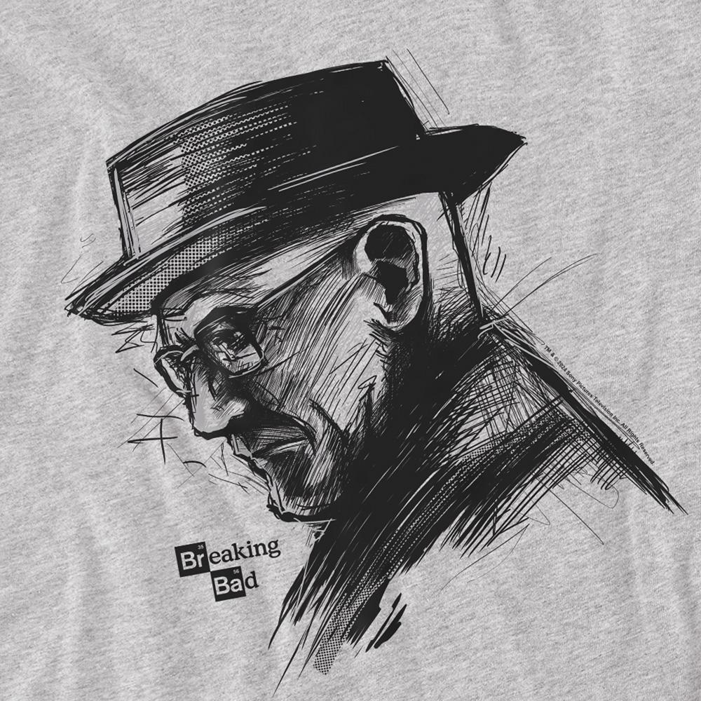 Breaking Bad Unisex Adult Heisenberg Sketch T-Shirt