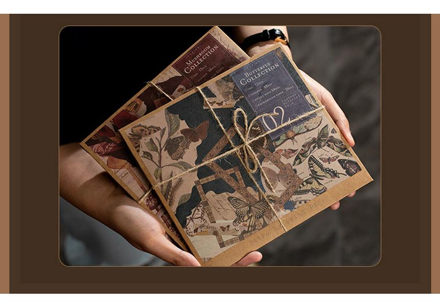 Yuxian Retro Collection: 4 Types of Journal Collage & Sealing Stickers