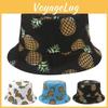 Summer Fruit Pineapple Doublesided Fisherman Hat With Uv Protection For Casual Travel