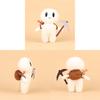 White Forager Square Man With Sickle Plush Toy Game Stuffed Doll 20cm Decoration