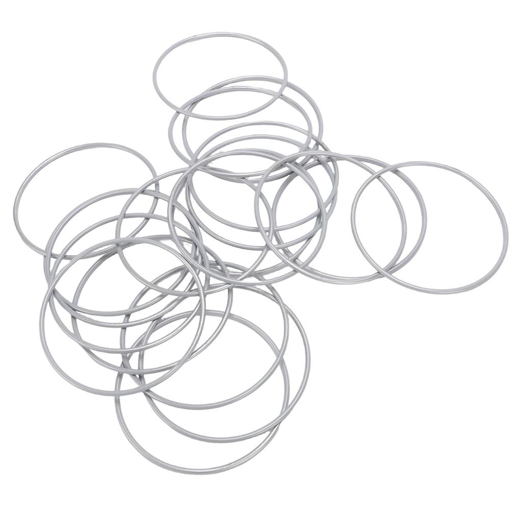 20 Pezzi Anelli Metallici da 4 Pollici Catcher dei Sogni Anelli per Macramè Cerchio Floreale per Ghirlande Progetti di Decorazione per la Casa Argento