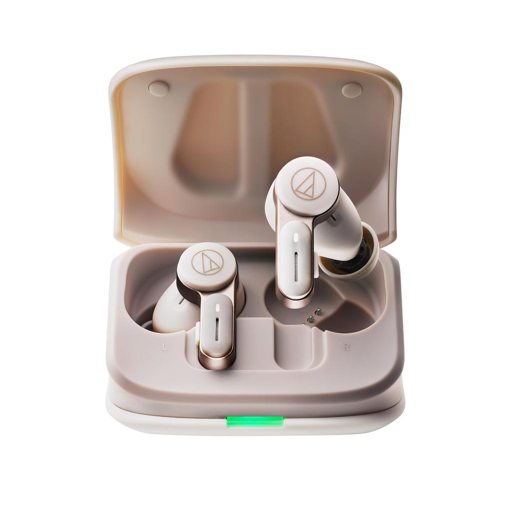 Wireless Noise Up To 20 Hours of Enhanced Call Low Latency LDAC IPX4 Water Fast Qi Wireless White Audio-Technica ATH-TWX7 Earbuds, Bluetooth,