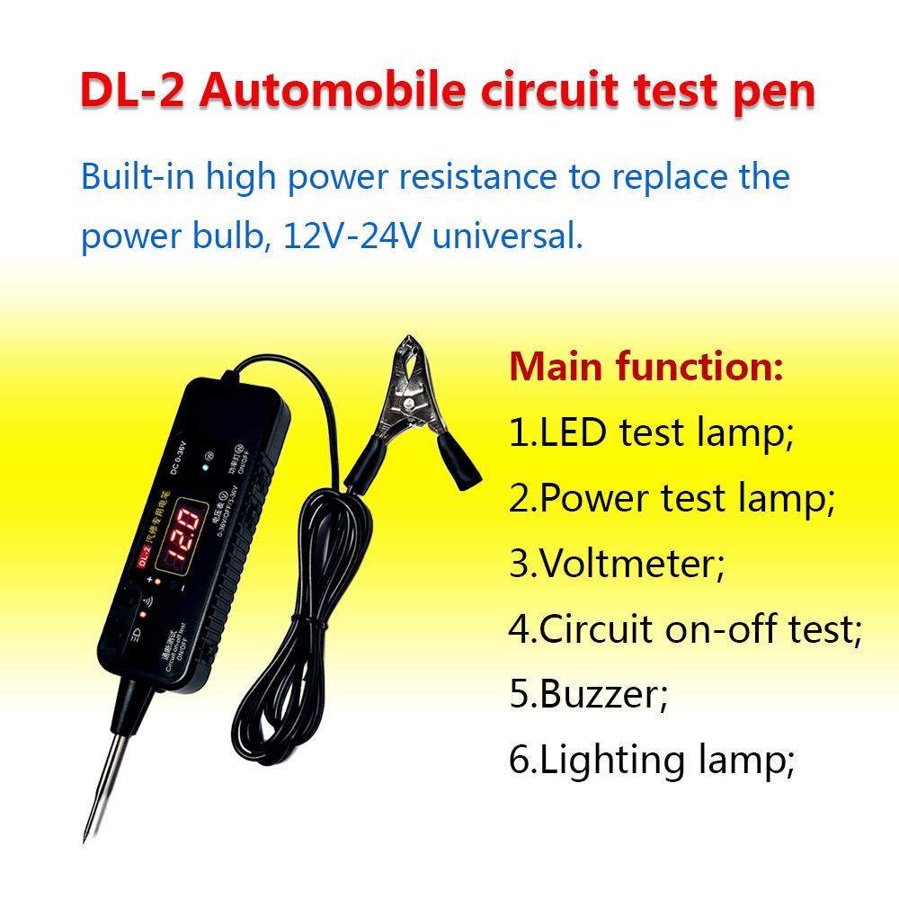 

Upgrade New Auto Circuit Tester DC 0-36V Vehicle Pulse Sensor Signal LED Light Testing Pen Probe Car Power Voltmeter