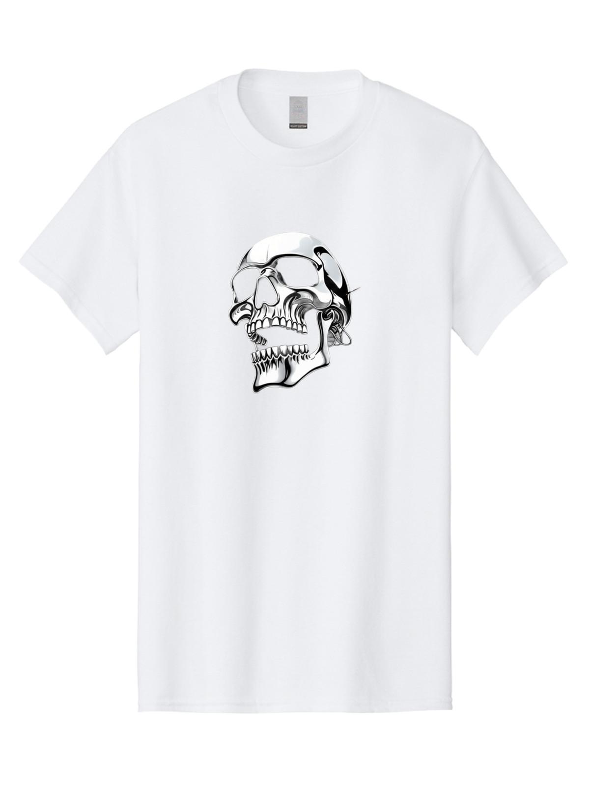 Skull-With-Earring-1 Mens Graphic Tee, 100% Cotton, Casual Summer Wear S