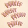 Electroplated Wearable Nails 24 Pieces Almond Solid Color Nail Tips Detachable High-End Wearable Nail Art Patches