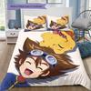 Digimon Bedding Set, 1 Duvet Cover & 2 Pillowcases, Home Decor, Perfect Gift for Digimon Fans