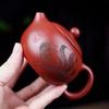 HOYIHM 111ml Yixing Purple Clay Teapots Handmade Nine-tailed Fox Xishi Pot Raw Ore Dahongpao Mud Kettle With Infuser Zisha Tea