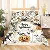 Happy Halloween Duvet Covers Queen King Size Lightweight Quilt Cover With 2 Pillowcases Horror Themed Bedding Sets No Comforter