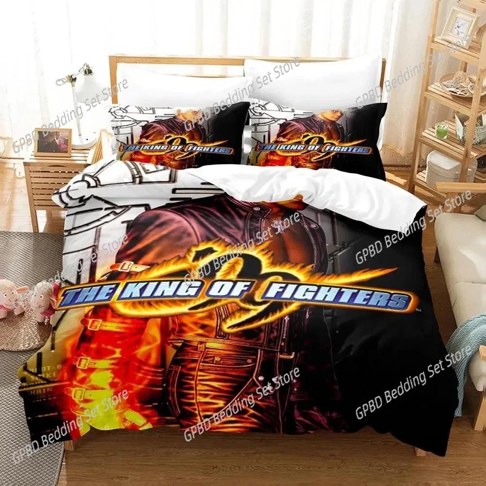Comforter Anime The King Of Fighter Bedding Set 3D Printed Suitable For Bedroom Kids Home Textile