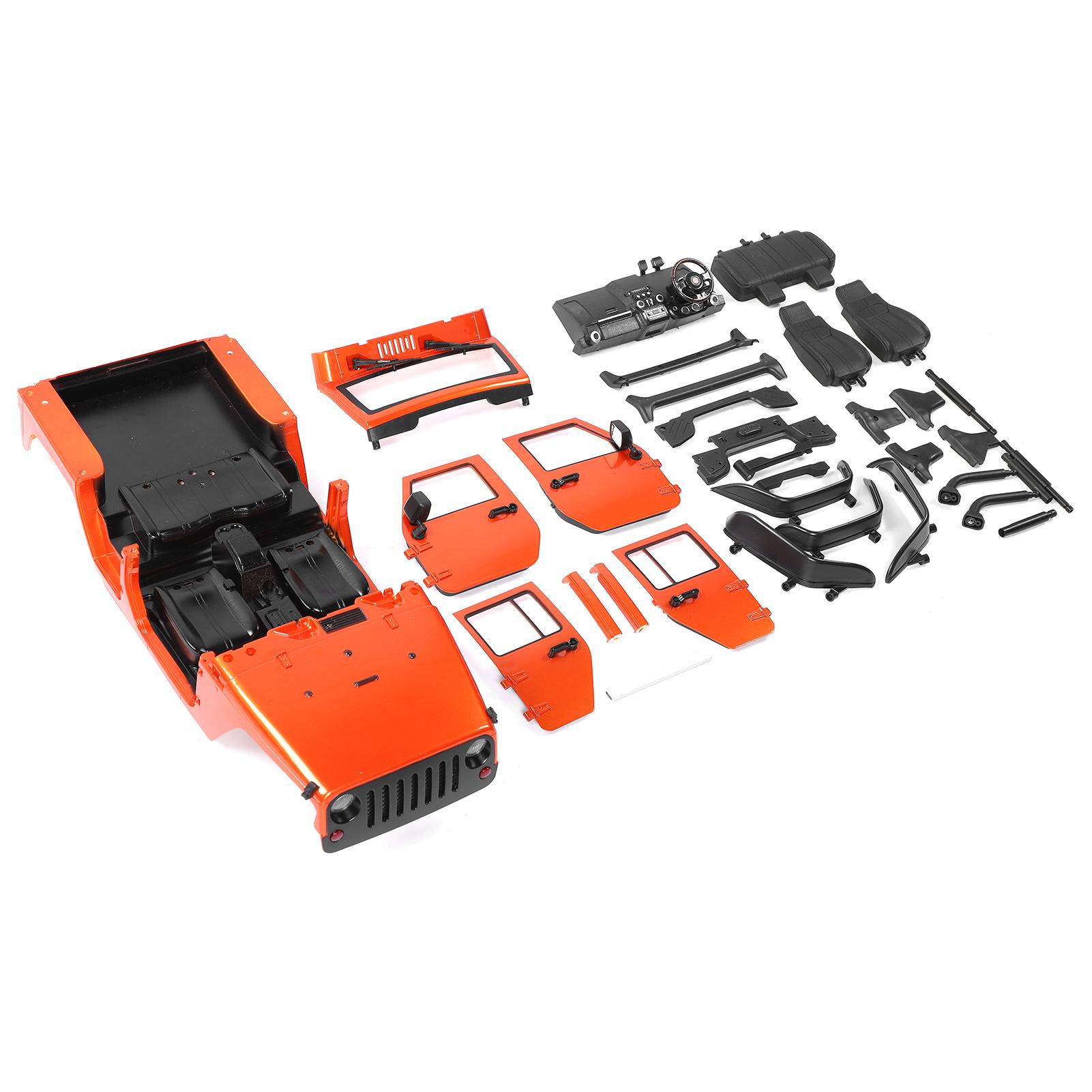 

313mm Wheelbase Open Car Body Shell Accessory Fit for SCX10 90046 1 10 RC Car ModelOrange Orange помаранчевий