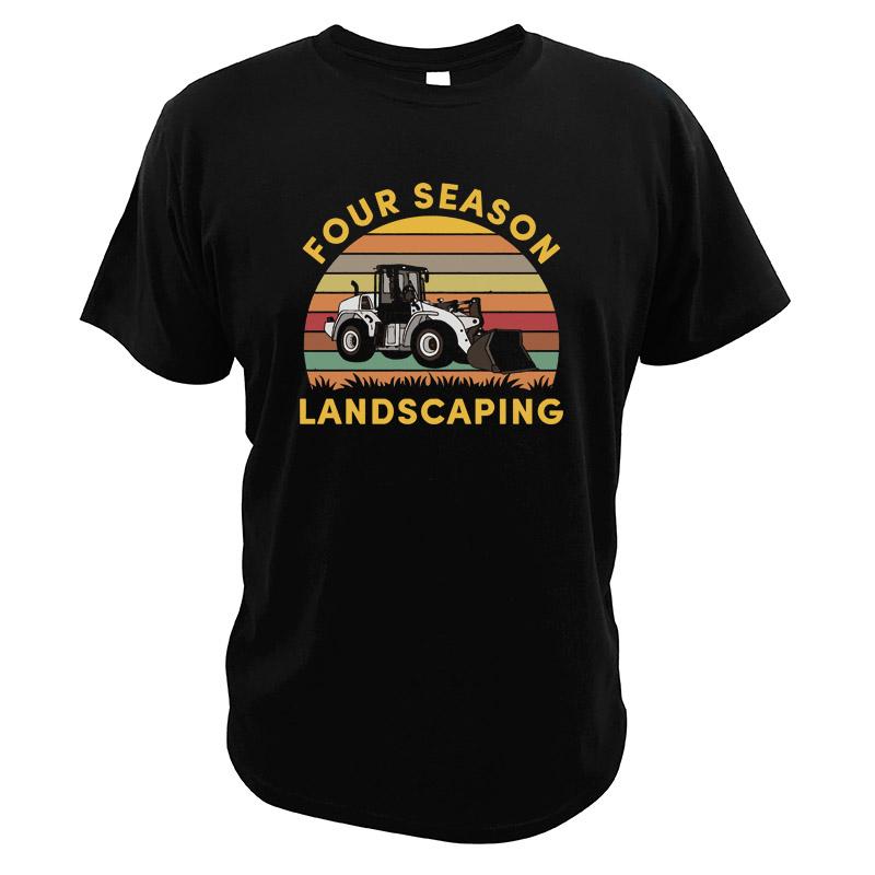 

Four Season Total Landscaping T Shirt Unisex Comfortable Crew Neck Tee 100% Cotton Shirt 3XL чорний