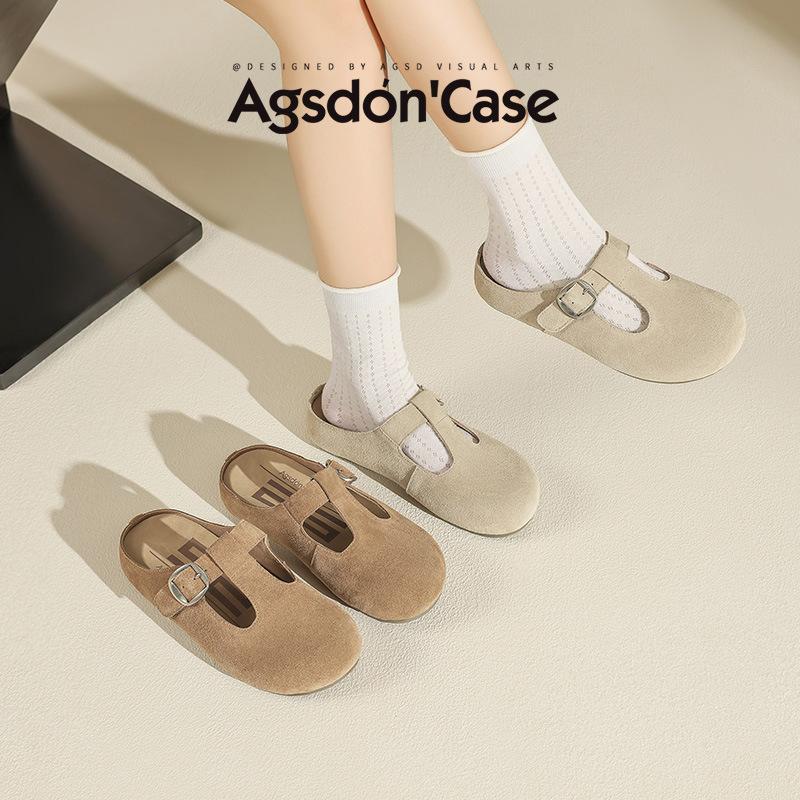 Augustus Deng Boken Baotou Slippers Women's Summer Wear 2025 New Thick-soled One-pedal Half-tow Boken Cold Slippers