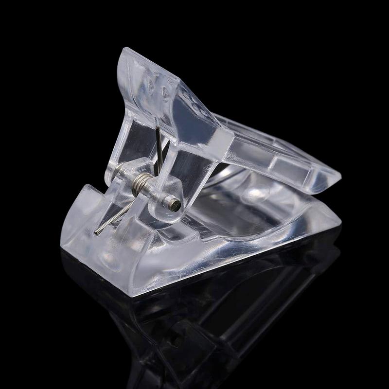 10 Pcs Transparent Nail Clip Quick Building Mold Nail Tips Clip Nail Dual Forms Finger Extension Nail Art Manicure Tools