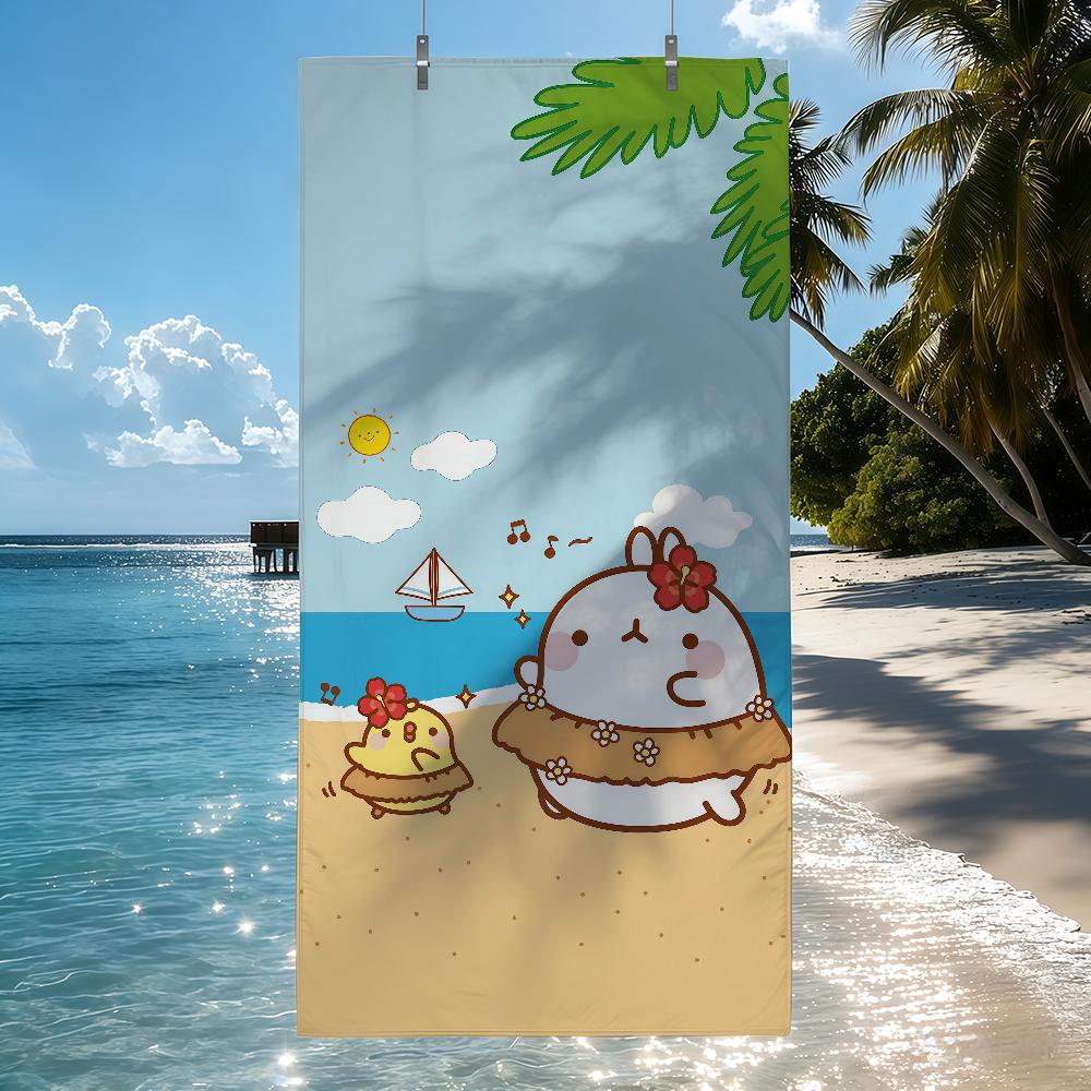 M-Molang CUTE Cartoon Towel Quick Drying Beach Towels Are Suitable For Swimming Pools Camping Yoga And The Gym