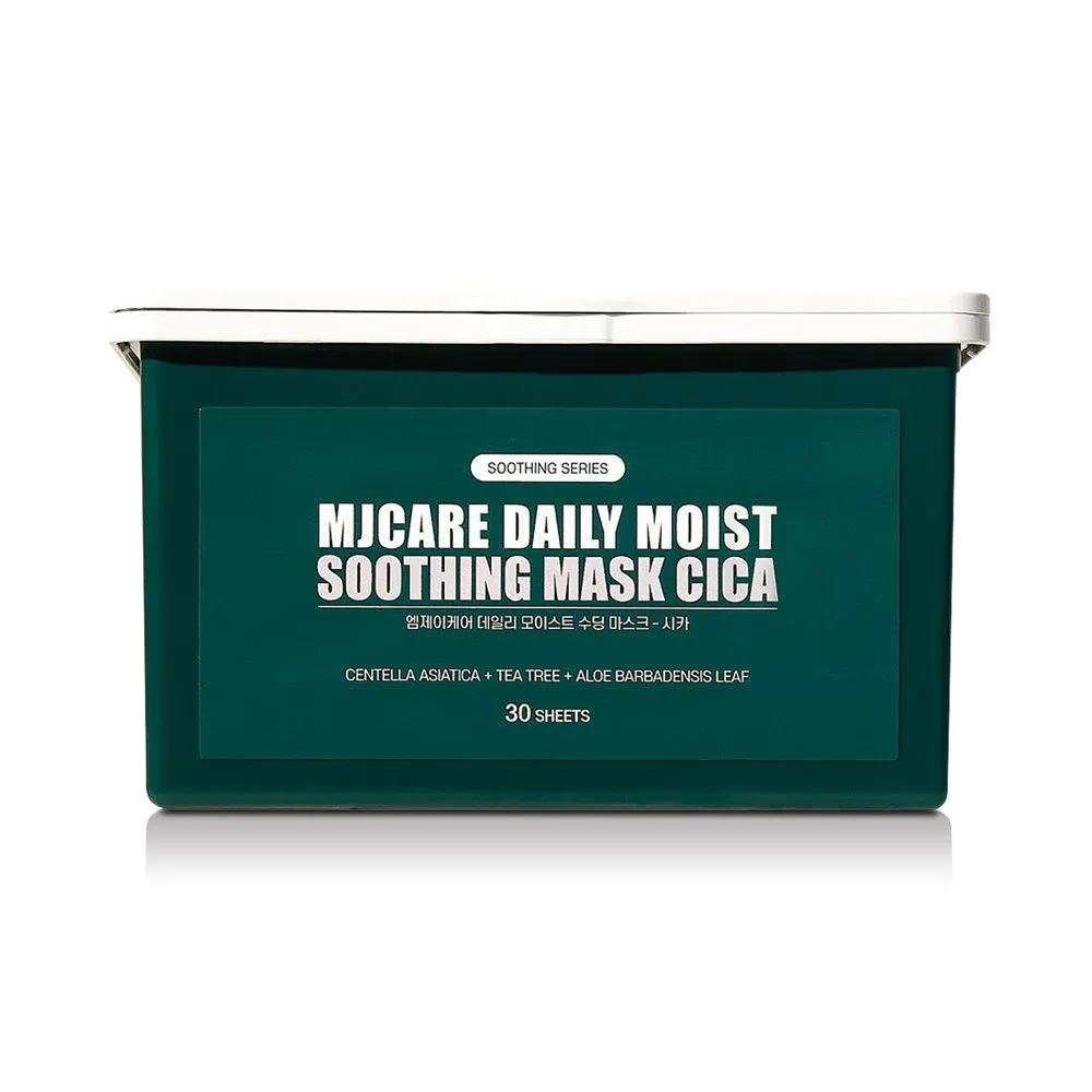 Daily Moist Soothing Mask - Cica 30 Sheets. Firming, Brightening, Moisturizing, Soothing. Convenient pull-out mask packs.